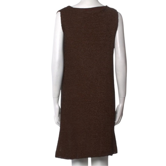 SHAMASK Cowl Neck Shift Sleeveless Dress in Espresso Brown Size Small — FAB!!! - Picture 6 of 8